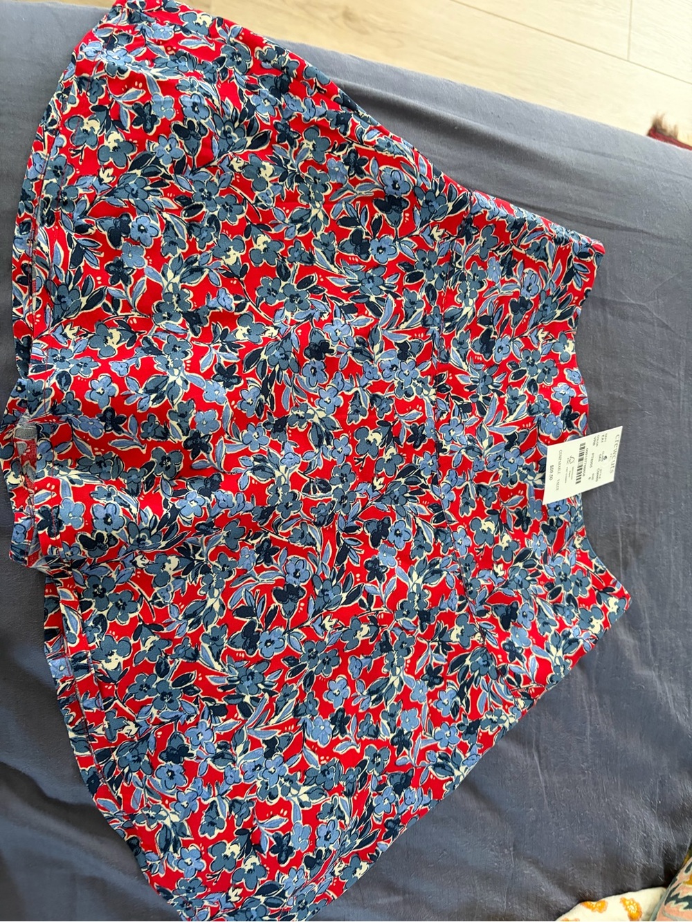 Red Floral A-Line girl’s Skirt